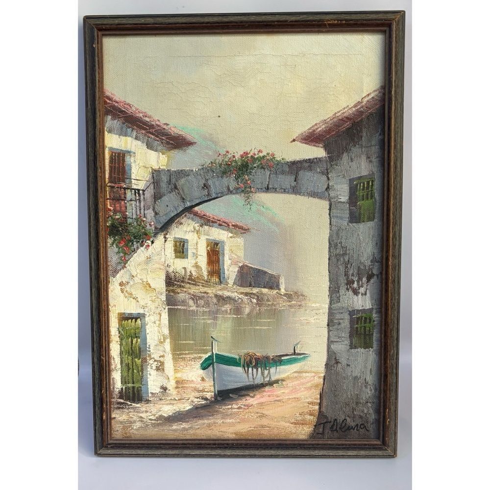 Vintage Oil Painting on Canvas Signed by artist